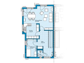 Fertighaus Doppelhaus 144 von Hanse Haus Schlüsselfertig ab 419527€, Cubushaus Grundriss 1