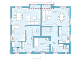 Fertighaus Duo 315 von Hanse Haus, Satteldach-Klassiker Grundriss 1