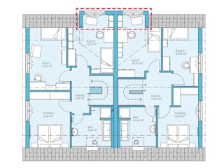 Fertighaus Duo 315 von Hanse Haus, Satteldach-Klassiker Grundriss 2
