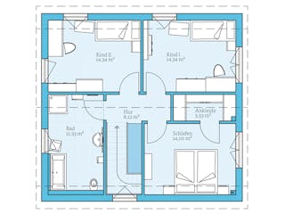 Fertighaus Variant 25-135 von Hanse Haus Schlüsselfertig ab 397332€, Satteldach-Klassiker Grundriss 2