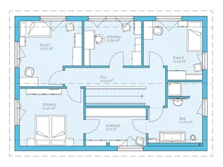 Fertighaus Variant 25-183 von Hanse Haus Schlüsselfertig ab 453022€, Satteldach-Klassiker Grundriss 2