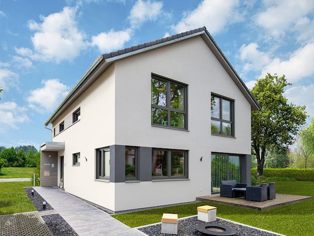 Fertighaus Variant 25-198 von Hanse Haus Schlüsselfertig ab 495670€, Satteldach-Klassiker Außenansicht 1