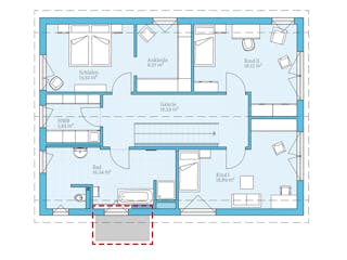 Fertighaus Variant 25-198 von Hanse Haus Schlüsselfertig ab 495670€, Satteldach-Klassiker Grundriss 2
