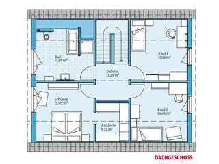 Fertighaus Variant 35-152 von Hanse Haus Schlüsselfertig ab 397471€, Satteldach-Klassiker Grundriss 2