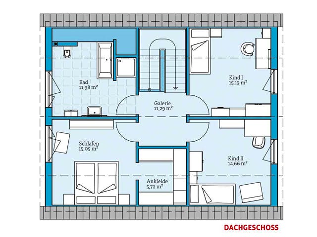 Fertighaus Variant 35-152 von Hanse Haus Schlüsselfertig ab 397471€, Satteldach-Klassiker Grundriss 2
