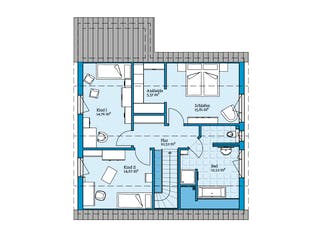 Fertighaus Variant 35-160 von Hanse Haus Schlüsselfertig ab 445070€, Satteldach-Klassiker Grundriss 2