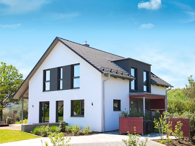Fertighaus Variant 35-174 von Hanse Haus Schlüsselfertig ab 451887€, Satteldach-Klassiker Außenansicht 1