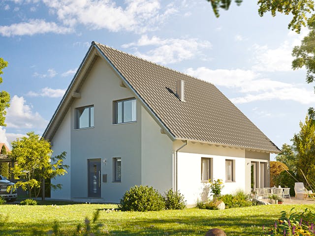 Fertighaus Variant 45-154 von Hanse Haus Schlüsselfertig ab 418561€, Satteldach-Klassiker Außenansicht 1