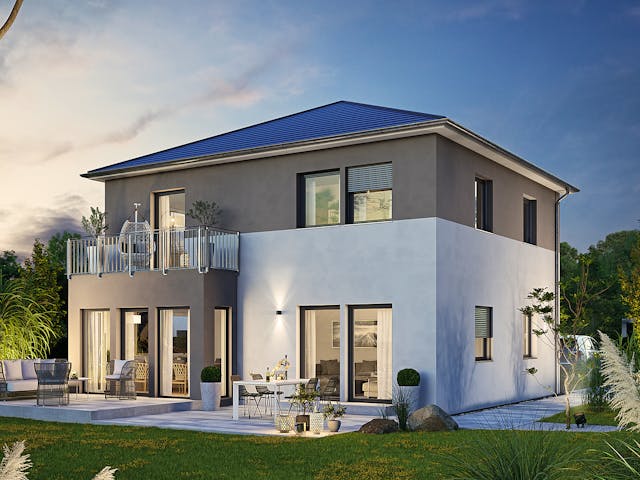 Fertighaus Villa 134 von Hanse Haus, Stadtvilla Außenansicht 1