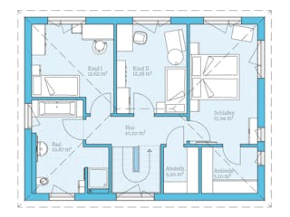 Fertighaus Villa 142 von Hanse Haus Schlüsselfertig ab 427535€, Stadtvilla Grundriss 2