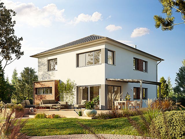 Fertighaus Villa 166 von Hanse Haus Schlüsselfertig ab 445839€, Stadtvilla Außenansicht 1