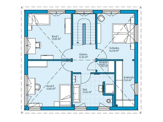 Fertighaus Villa 166 von Hanse Haus Schlüsselfertig ab 460354€, Stadtvilla Grundriss 2