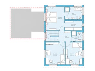 Fertighaus Villa 169 von Hanse Haus Schlüsselfertig ab 455479€, Satteldach-Klassiker Grundriss 2