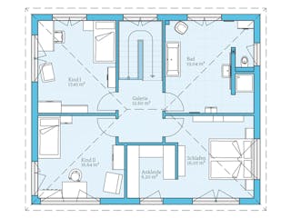 Fertighaus Villa 178 von Hanse Haus Schlüsselfertig ab 466844€, Stadtvilla Grundriss 2