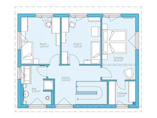 Fertighaus Vita 165 von Hanse Haus Schlüsselfertig ab 461753€, Pultdachhaus Grundriss 2