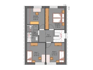 Massivhaus Classic 118.1 Aktion SystemHAUS von Haus der Handwerker Schlüsselfertig ab 295930€, Grundriss 2