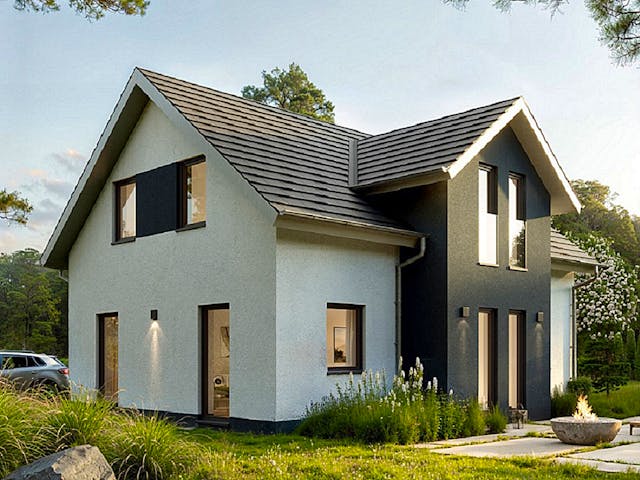 Massivhaus Classic 120.1 von Haus der Handwerker, Satteldach-Klassiker Außenansicht 1