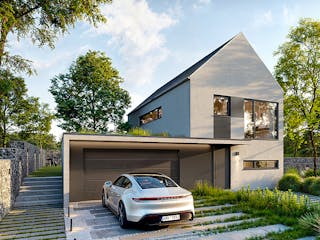 Massivhaus Classic 154.1 von Haus der Handwerker, Satteldach-Klassiker Außenansicht 2