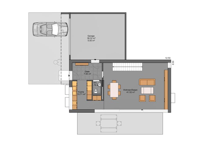 Massivhaus Classic 154.1 von Haus der Handwerker, Satteldach-Klassiker Grundriss 1