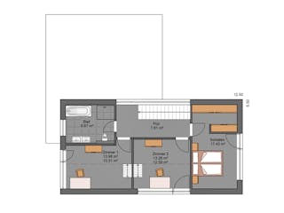 Massivhaus Classic 154.1 von Haus der Handwerker, Satteldach-Klassiker Grundriss 2