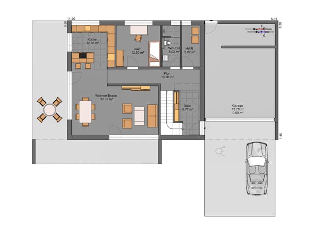 Massivhaus Classic 162.1 von Haus der Handwerker, Satteldach-Klassiker Grundriss 1