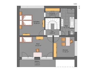 Massivhaus Lifestyle 133.2 von Haus der Handwerker, Satteldach-Klassiker Grundriss 2