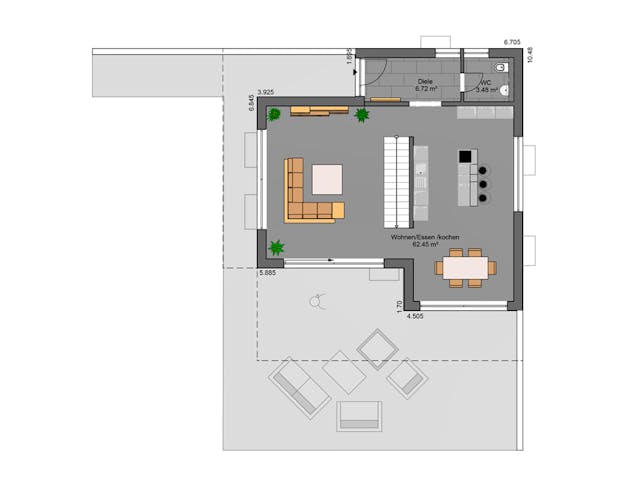 Massivhaus Lifestyle 173.1 von Haus der Handwerker, Cubushaus Grundriss 1