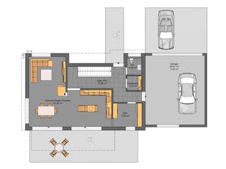 Massivhaus Lifestyle 176.1 von Haus der Handwerker, Cubushaus Grundriss 1