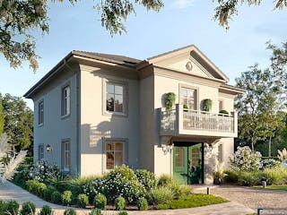 Massivhaus Stadtvilla 170.1 von Haus der Handwerker, Stadtvilla Außenansicht 2