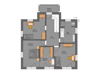 Massivhaus Stadtvilla 170.1 von Haus der Handwerker, Stadtvilla Grundriss 2