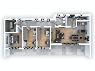 Massivhaus EFH Bungalow 115 von hebelHAUS, Bungalow Grundriss 1