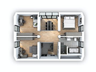 Massivhaus EFH Klassik 118 von hebelHAUS, Satteldach-Klassiker Grundriss 2