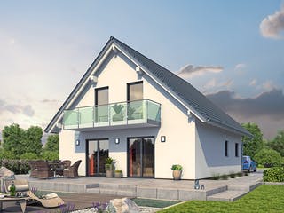 Massivhaus EFH Klassik 121 von hebelHAUS, Satteldach-Klassiker Außenansicht 1