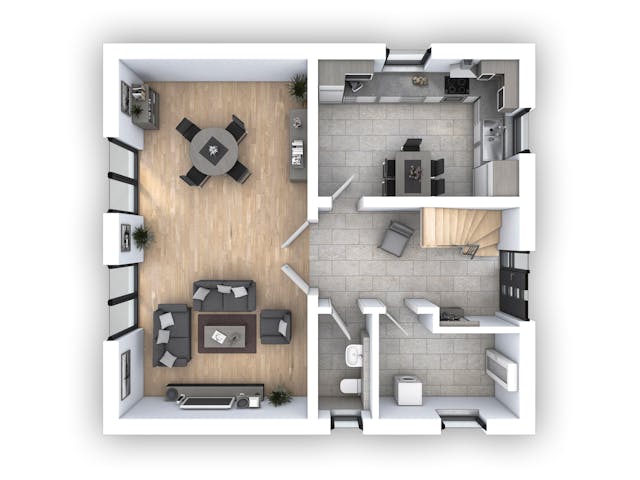 Massivhaus EFH Klassik 121 von hebelHAUS, Satteldach-Klassiker Grundriss 1