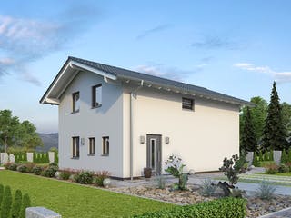 Massivhaus EFH Klassik 123 von hebelHAUS, Satteldach-Klassiker Außenansicht 2