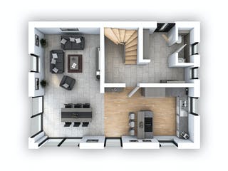 Massivhaus EFH Klassik 123 von hebelHAUS, Satteldach-Klassiker Grundriss 1