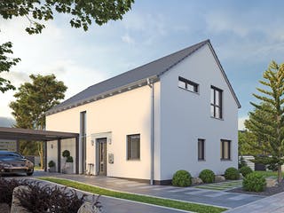 Massivhaus EFH Klassik 135 von hebelHAUS, Satteldach-Klassiker Außenansicht 1