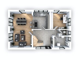 Massivhaus EFH Klassik 138 von hebelHAUS, Satteldach-Klassiker Grundriss 1