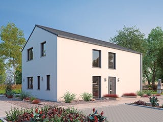 Massivhaus EFH Klassik 140 von hebelHAUS, Satteldach-Klassiker Außenansicht 1