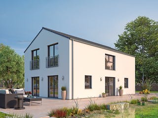 Massivhaus EFH Klassik 140 von hebelHAUS, Satteldach-Klassiker Außenansicht 2