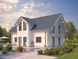 Massivhaus EFH Klassik 148 von hebelHAUS, Satteldach-Klassiker Außenansicht 1