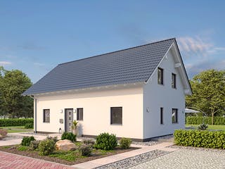 Massivhaus EFH Klassik 148 von hebelHAUS, Satteldach-Klassiker Außenansicht 2