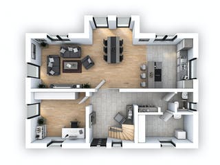 Massivhaus EFH Klassik 148 von hebelHAUS, Satteldach-Klassiker Grundriss 1