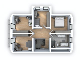 Massivhaus EFH Klassik 148 von hebelHAUS, Satteldach-Klassiker Grundriss 2