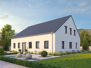 Massivhaus EFH PLUS Klassik 203 von hebelHAUS, Satteldach-Klassiker Außenansicht 2