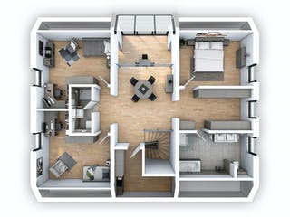 Massivhaus EFH PLUS Klassik 203 von hebelHAUS, Satteldach-Klassiker Grundriss 2