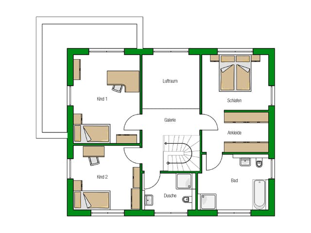 Massivhaus Stockholm von HELMA MASSIVHAUS Schlüsselfertig ab 473650€, Stadtvilla Grundriss 2
