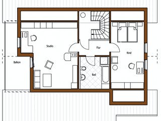 Blockhaus B162 Sutter von Frammelsberger Holzbau, Blockhaus Grundriss 2