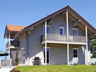 Blockhaus B167 von Frammelsberger Holzbau, Blockhaus Außenansicht 4