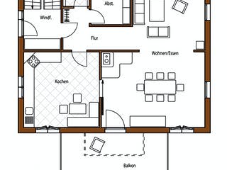 Blockhaus B167 von Frammelsberger Holzbau, Blockhaus Grundriss 2